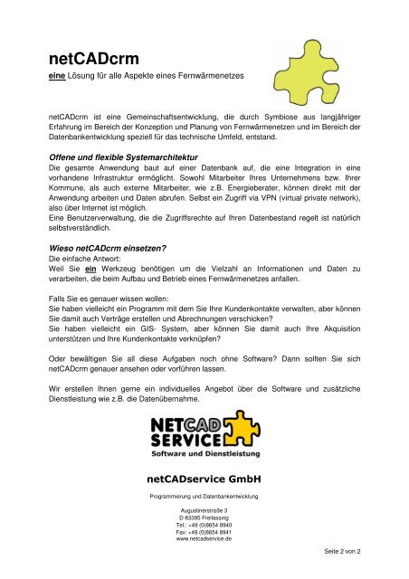 netCADcrm - netCADservice GmbH