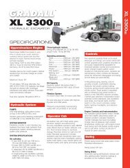 Gradall XL3300 III Specifications - Highway Equipment