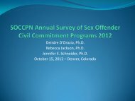 SOCCPN Annual Survey 2012 - Office of Violent Sex Offender ...