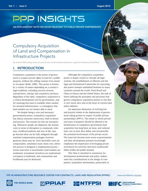 Compulsory Acquisition of Land and Compensation in Infrastructure ...