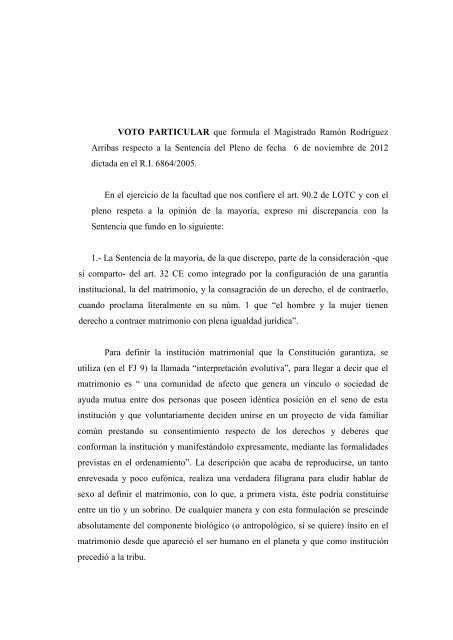 VOTO PARTICULAR que formula el Magistrado Ramón Rodríguez ...