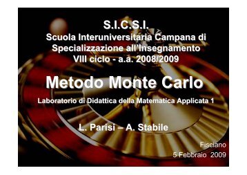 Metodo Monte Carlo - Arturo Stabile