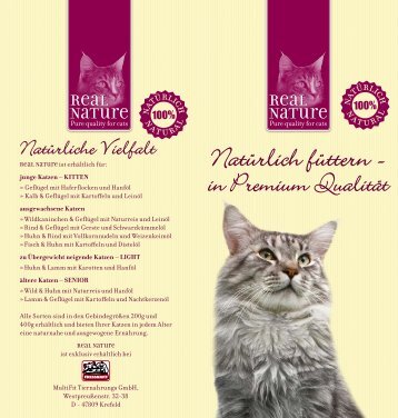 Real Nature Infofolder Katzennahrung