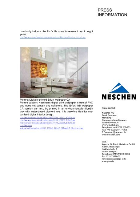 Environmentally friendly printing - Neschen AG