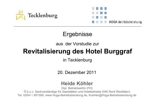 Revitalisierung des Hotel Burggraf - Tecklenburg