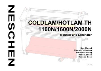 COLDLAM/HOTLAM TH 1100N/1600N/2000N Montadora y - Neschen