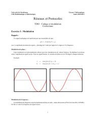 Réseaux et Protocoles - Université de Strasbourg