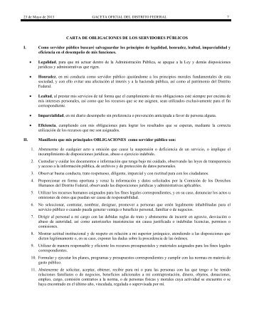 CARTA DE OBLIGACIONES DE LOS SERVIDORES ... - Metro