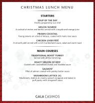 CHRISTMAS LUNCH MENU