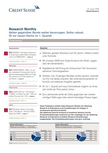 Research Monthly - Credit Suisse - Deutschland