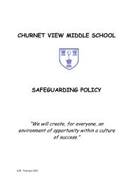 CHURNET VIEW MIDDLE SCHOOL SAFEGUARDING POLICY