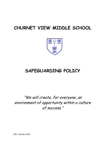 CHURNET VIEW MIDDLE SCHOOL SAFEGUARDING POLICY