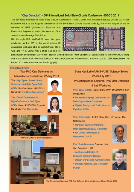 AMSV Newsletter 2011