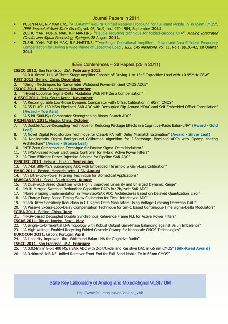 AMSV Newsletter 2011