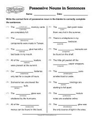 identifying nouns in sentences worksheet library