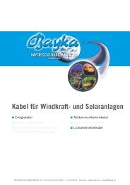 Kabelkatalog - Bayka BAYERISCHE KABELWERKE AG