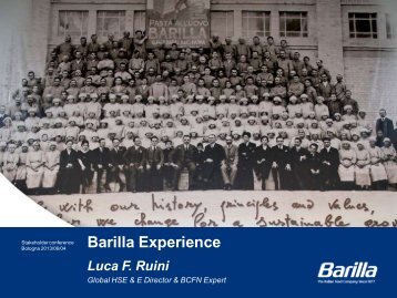 Luca Ruini, Barilla - The International EPDÂ® System