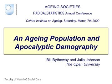 An Ageing Population and Apocalyptic Demography - Radical ...