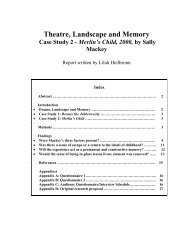 Appendix B: Theatre, Landscape and Memory report