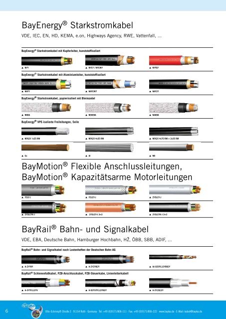 Kabelkatalog - Bayka BAYERISCHE KABELWERKE AG