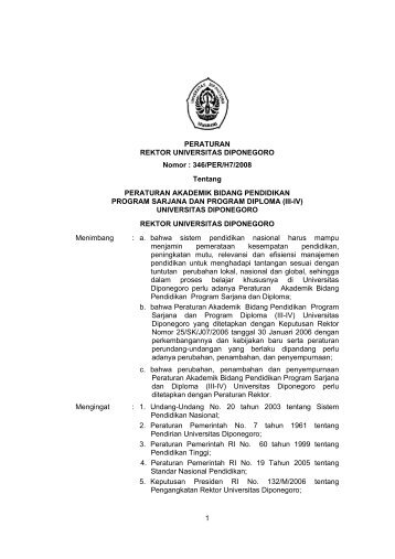 Peraturan Akademik - Fakultas Teknik UNDIP - Universitas ...