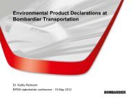Environmental Product Declarations At Bombardier Transportation