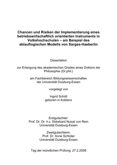 Chancen Und Risiken Der Implementierung Eines