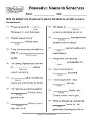 a possessive nouns in sentences