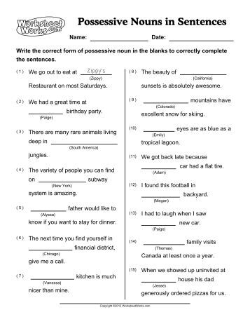 Homework help with possessives