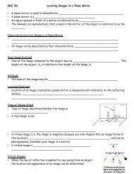 Lesson 6: Locating Images in Mirrors