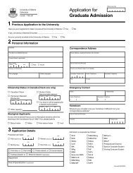 Graduate Application Form