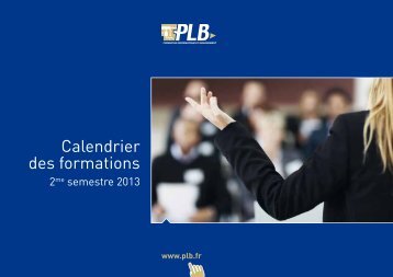 TÃ©lÃ©charger le calendrier de nos formations - PLB Consultant