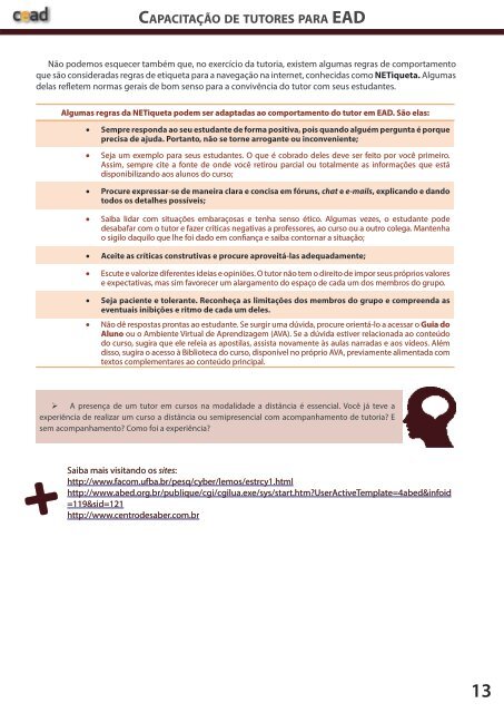 Capacitação de tutores para EAD