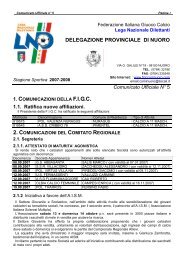 DELEGAZIONE PROVINCIALE DI NUORO - LND