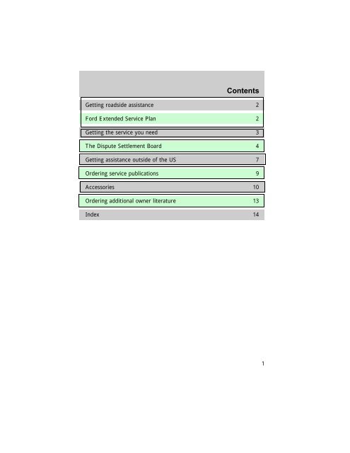Ford Explorer 1997 - Customer Assistance Guide Printing 1 (pdf)
