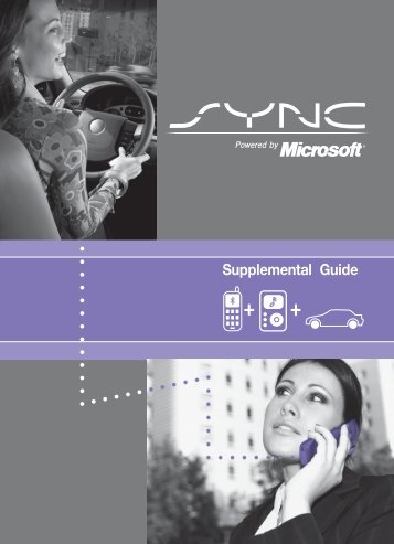 Ford Explorer Sport Trac 2010 - SYNC Supplement Printing 2 (pdf)