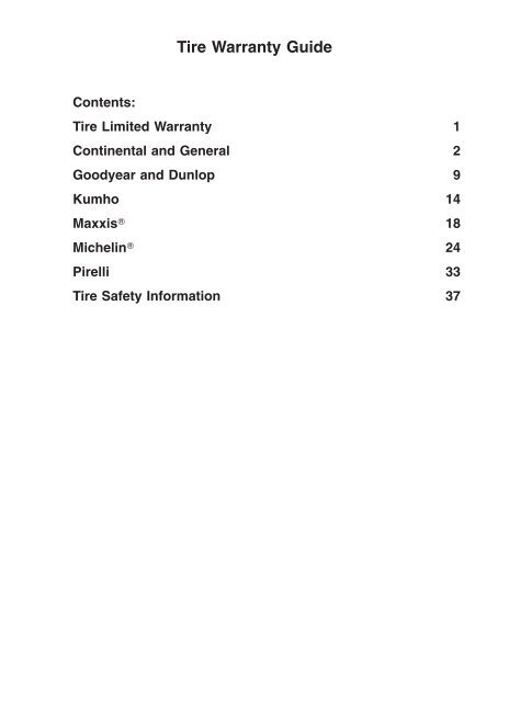 Ford F-550 2010 - Tire Warranty Printing 1 (pdf)