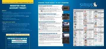 Ford Explorer 2010 - Sirius Satellite Radio Information Card Printing 1 (pdf)