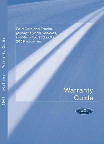 Ford Ranger 2009 - Warranty Guide Printing 2 (pdf)