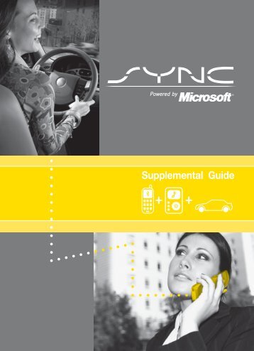 Ford Explorer Sport Trac 2008 - SYNC Supplement Printing 1 (pdf)