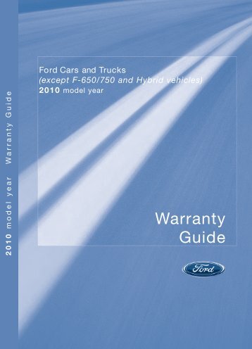 Ford Escape 2010 - Warranty Guide Printing 4 (pdf)