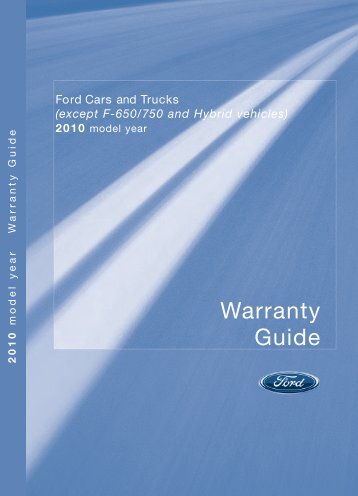 Ford E-450 2010 - Warranty Guide Printing 4 (pdf)