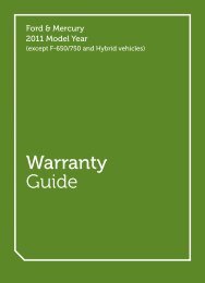 Ford Shelby GT 500 2011 - Warranty Guide Printing 6 (pdf)