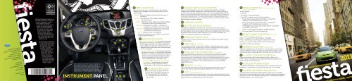 Ford Fiesta 2011 - Quick Reference Guide Printing 1 (pdf)