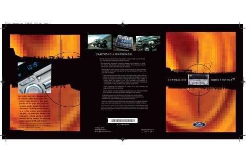 Ford Explorer Sport Trac 2003 - Audio Guide Printing 1 (pdf)