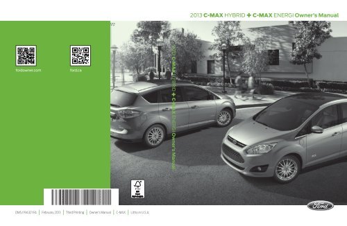 Ford C Max Hybrid 13 Owner Manual Printing 3 Pdf