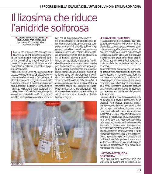 Iprogressi nella qualità dell'uva e del vino in ... - Ermes Agricoltura