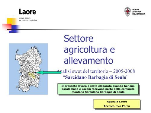 Schema della presentazione - GAL Sarcidano Barbagia di Seulo