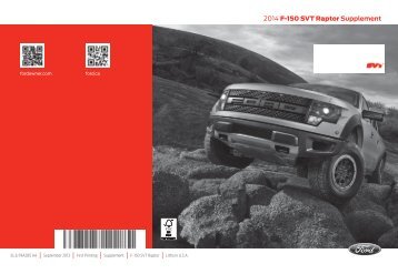Ford F-150 6.2 Liter Lariat 2014 - F-150 Raptor Supplement Printing 1 (pdf)