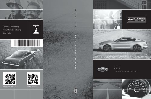 Ford Mustang 2015 - Owner Manual Printing 1 (pdf)